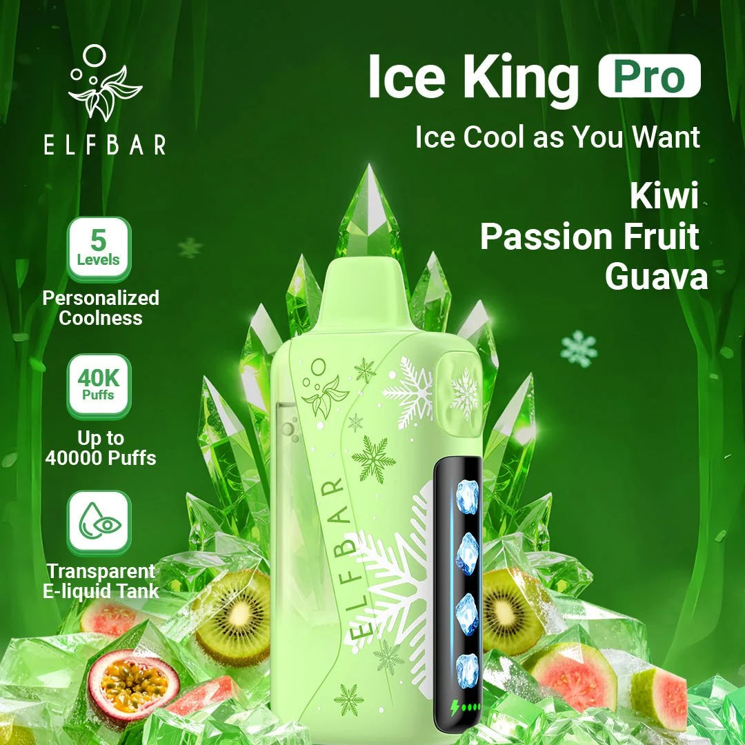 ELF BAR Ice King Pro 40000 Puffs Kiwi Passion Fruit Guava