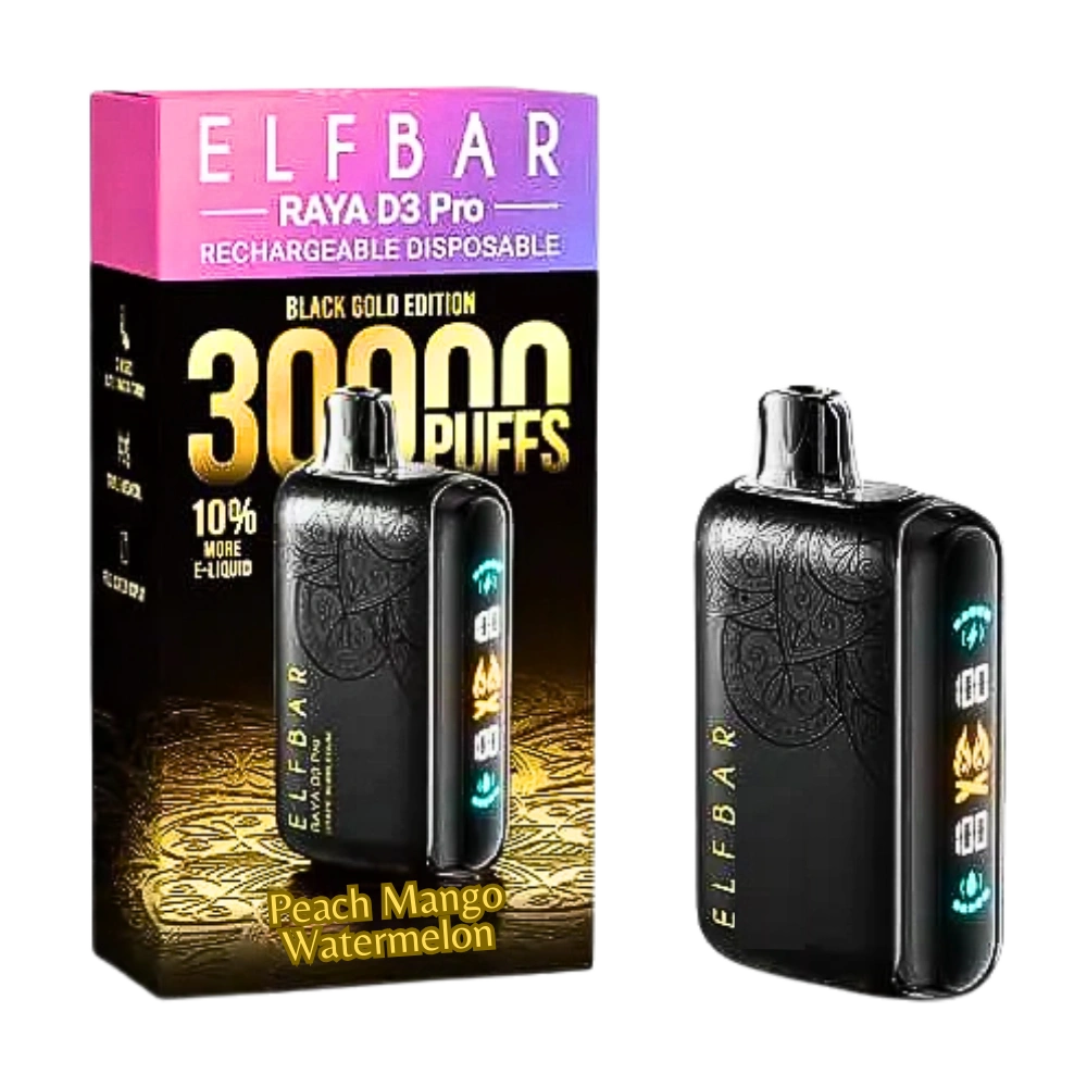 Elf Bar Raya D3 Pro 30000 Puffs Peach Mango Watermelon