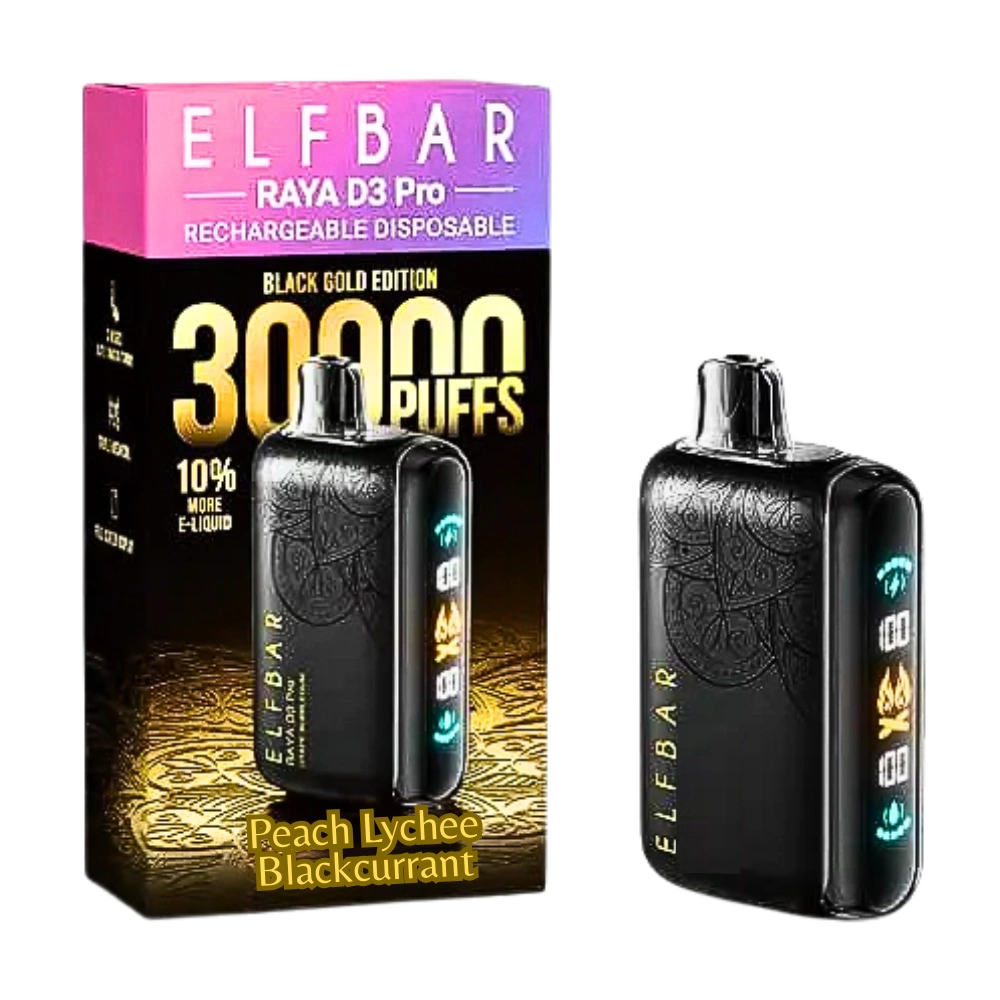 Elf Bar Raya D3 Pro 30000 Puffs Peach Lychee Blackcurrant